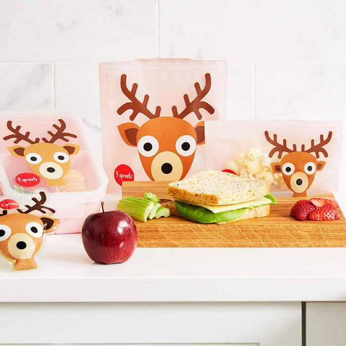 2 Bolsas Reutilizáveis para Alimentos 3Sprouts Veado