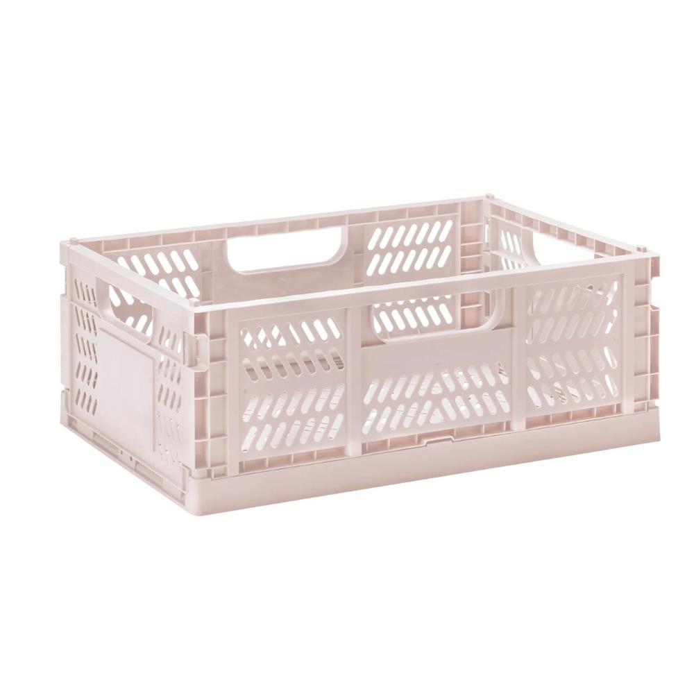 Caja de almacenamiento grande plegable rosa de 3Sprouts