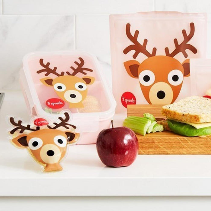 Caixa Lancheira com Divisórias 3Sprouts Veado 350ml