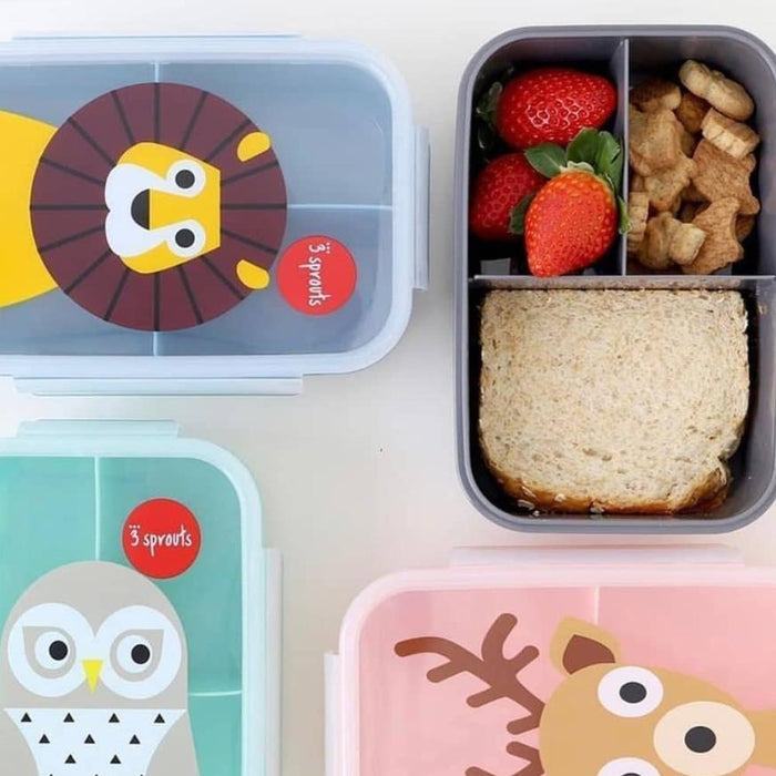 Caixa Lancheira com Divisórias 3Sprouts Leão 350ml