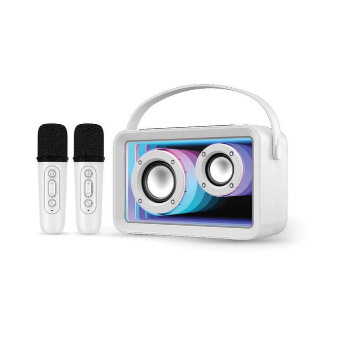 Coluna Karaoke WIreless Giros 2em1 com 2 Microfones