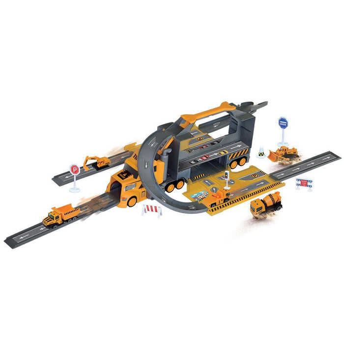 Construction Truck Case with Track and Cool Vehicles