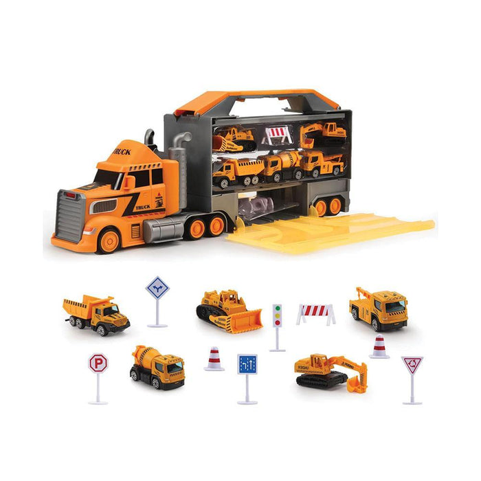 Construction Truck Case with Track and Cool Vehicles