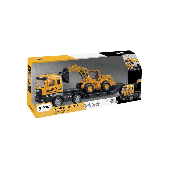 Camião de Transporte Luz e Som com Escavadora Giros