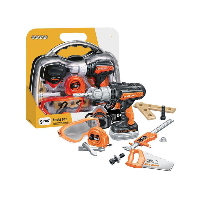 Mala de Ferramentas Giros com Berbequim Elétrico 16 Peças