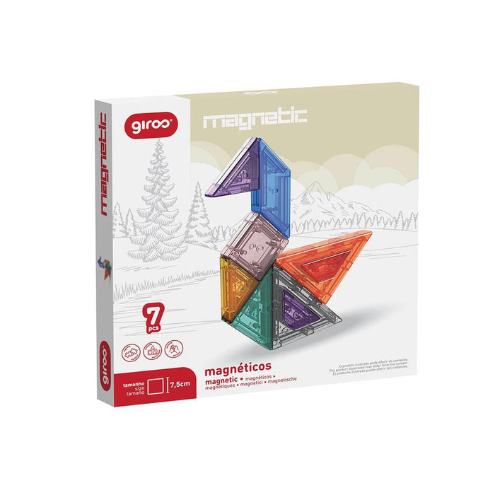 Construção Magnética Giros 3D 7 Peças