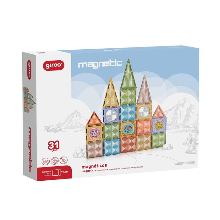 Construção Magnética Giros 3D Diamond 31 Peças
