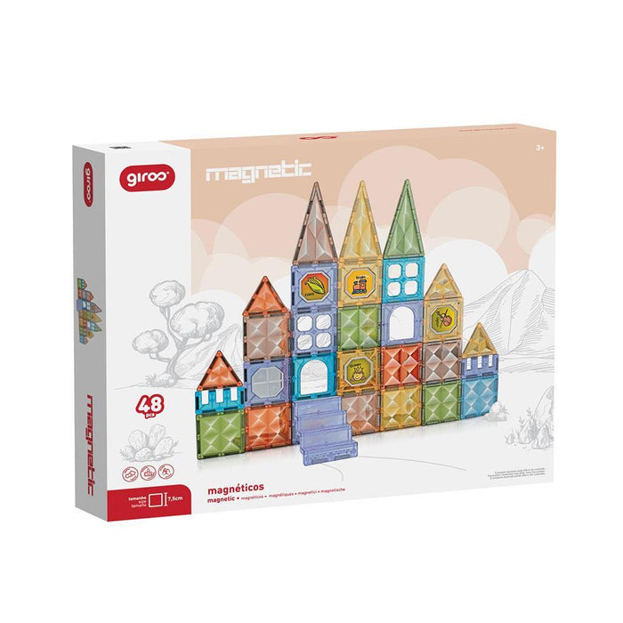 Construção Magnética Giros 3D Diamond 48 Peças