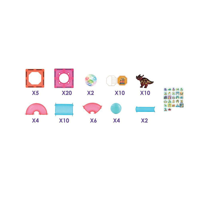 Labirinto Magnético Luminoso Giros 3D Dinos 73 Peças