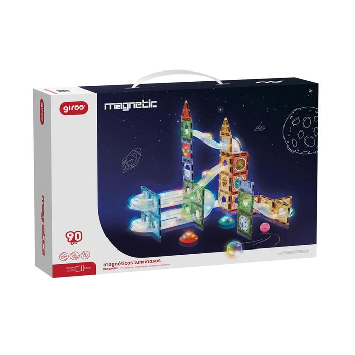 Labirinto Magnético Giros Luminoso 3D Space 90 Peças