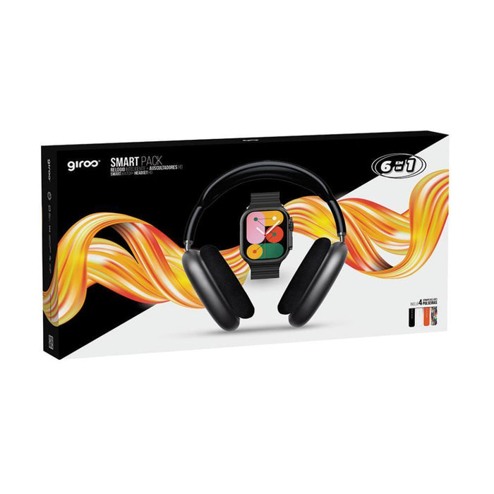 Smartwatch com Headphones Giros 6 em 1