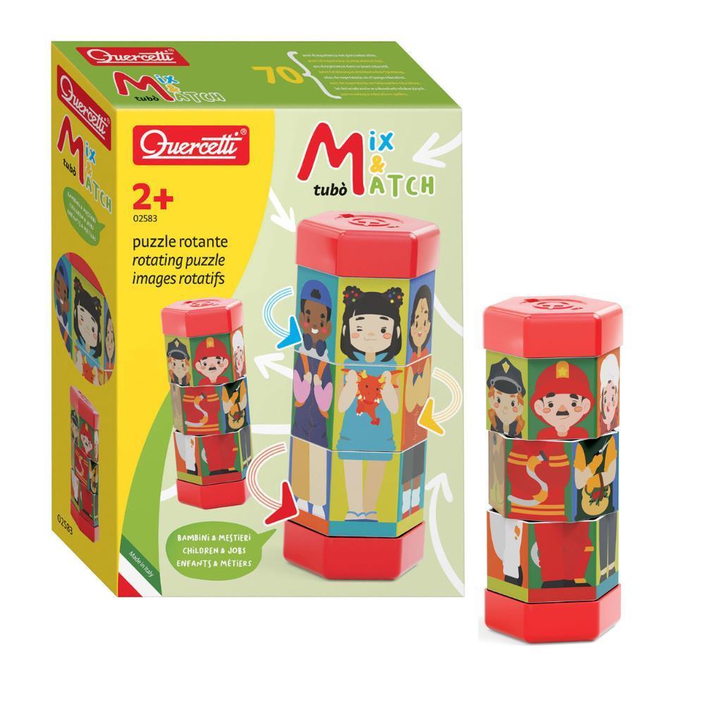 Puzzle Mix & Match Quercetti Rotativo Profissões