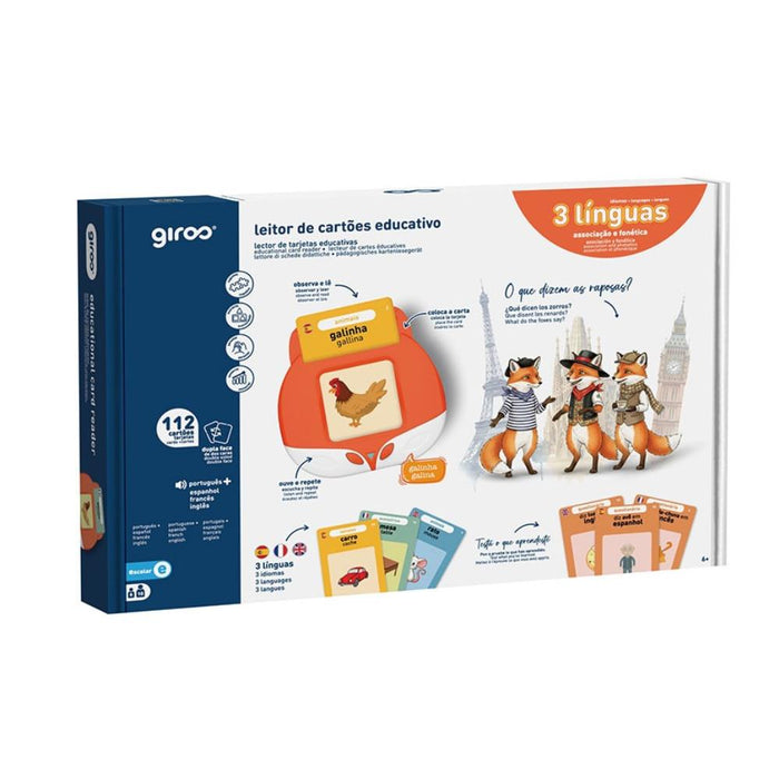 Leitor de Cartões Giros Aprender 3 línguas