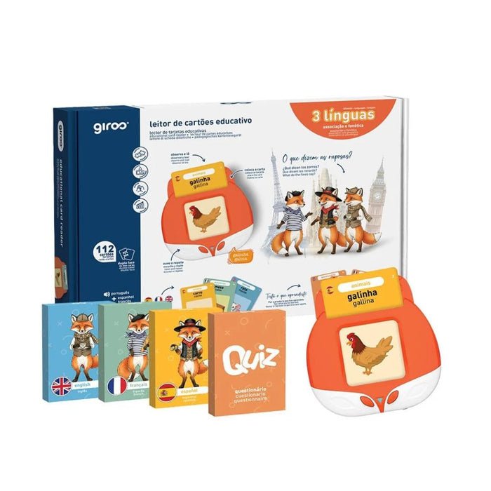 Leitor de Cartões Giros Aprender 3 línguas