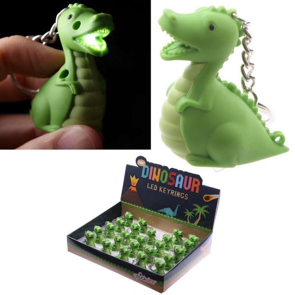 Puckatoy Dinosaur Keychain with Light and Sound