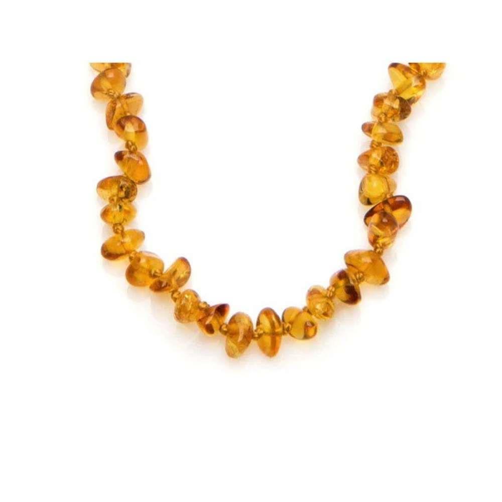 Opalook Honey Chips Amber Necklace for Baby with Clip 32cm
