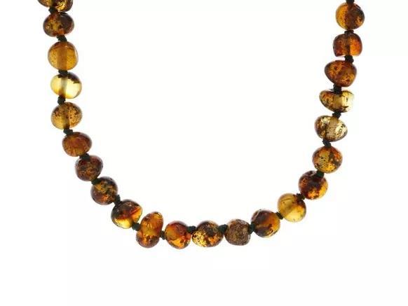 Baroque Natural Amber Necklace for Baby 32cm