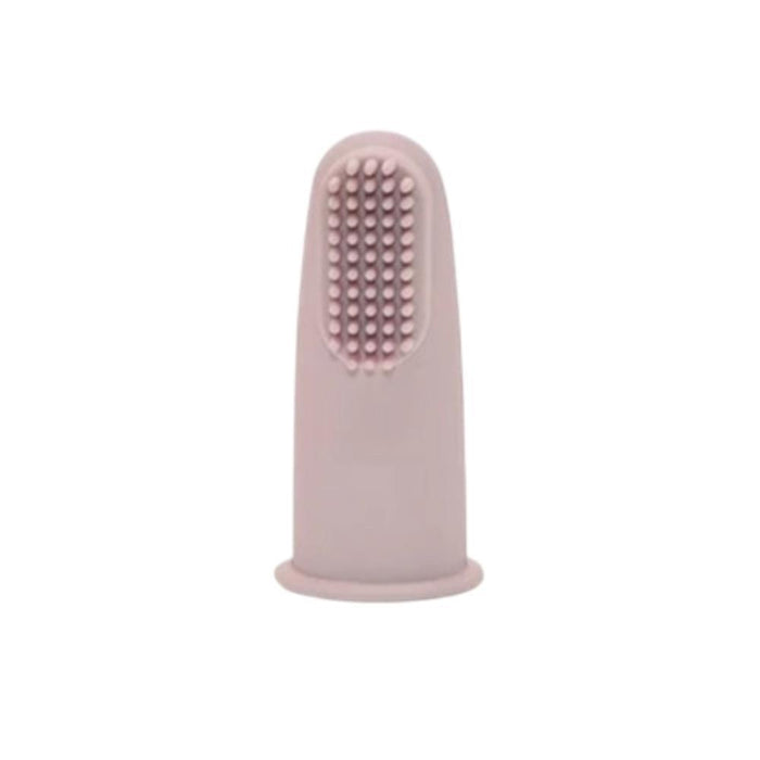 Escova de Dentes de Dedo em Silicone com Estojo Soft Pink