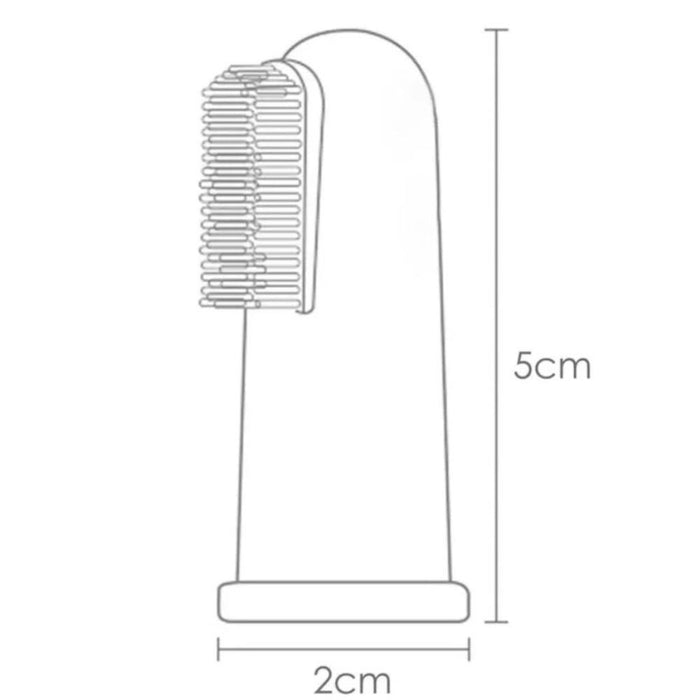 Escova de Dentes de Dedo em Silicone com Estojo Soft Pink