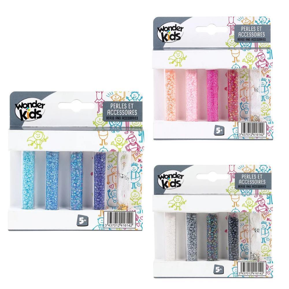 WonderKids 4 tubos de cuentas y accesorios
