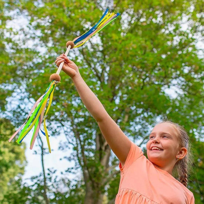 Vara com Fitas de Ginástica Rítmica Twirl Stick