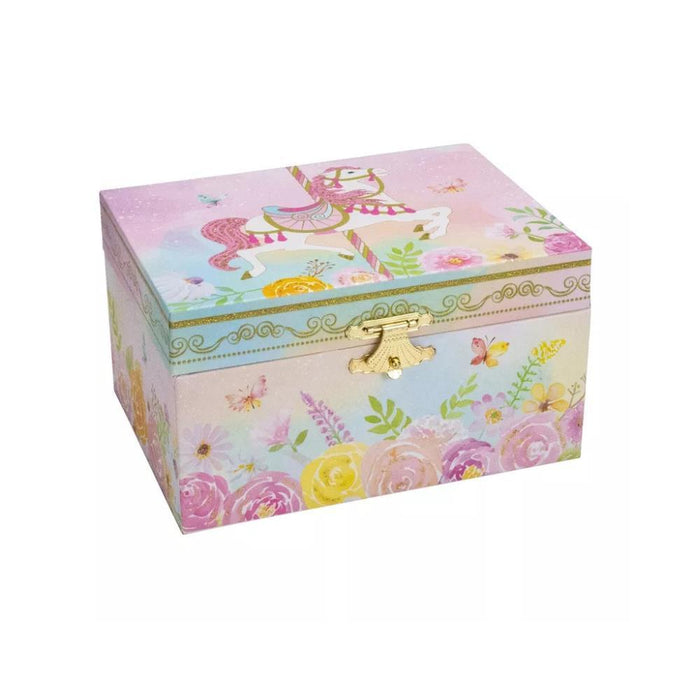 Caixa Jóias Musical Gico Unicórnio com Flores