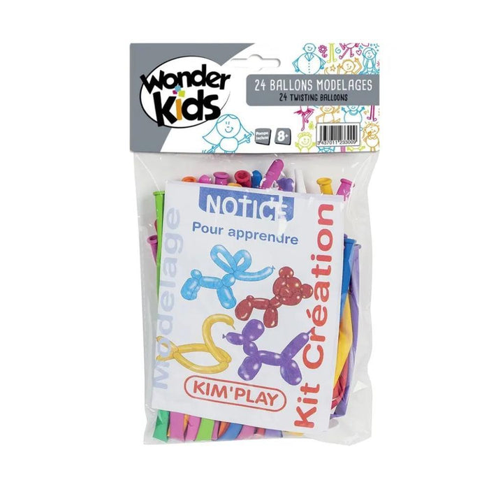 24 Balões para Modelar Wonder Kids com Bomba