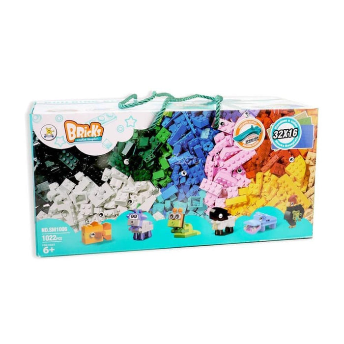 1019 Blocos para Construção e 3 Placas 32x16cm