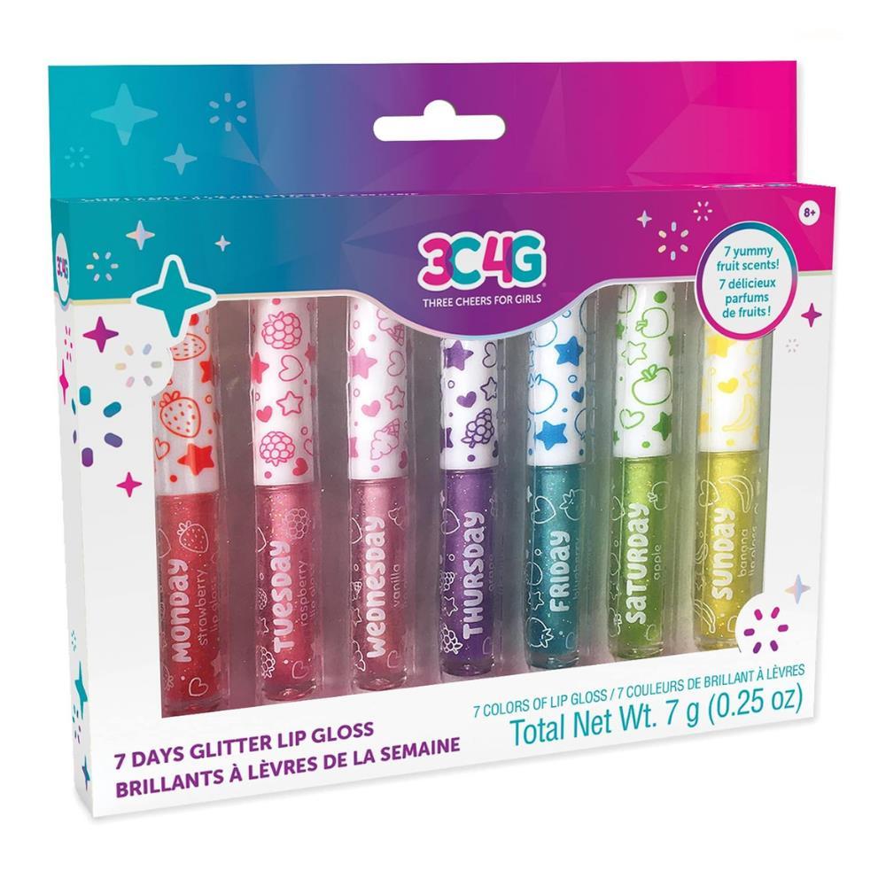 Conjunto de 7 Lip Gloss com Sabor a Fruta CreateIt