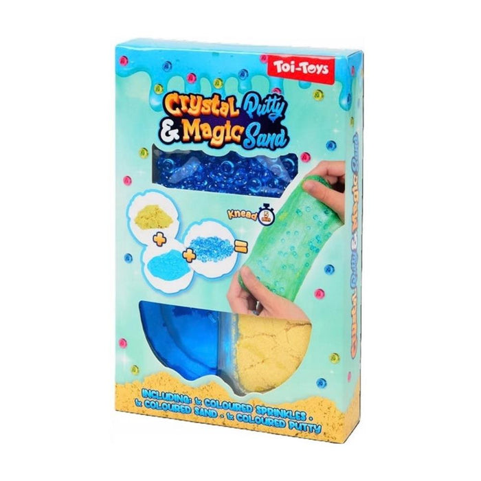 Conjunto Cristal Putty e Areia Mágica Toi-Toys