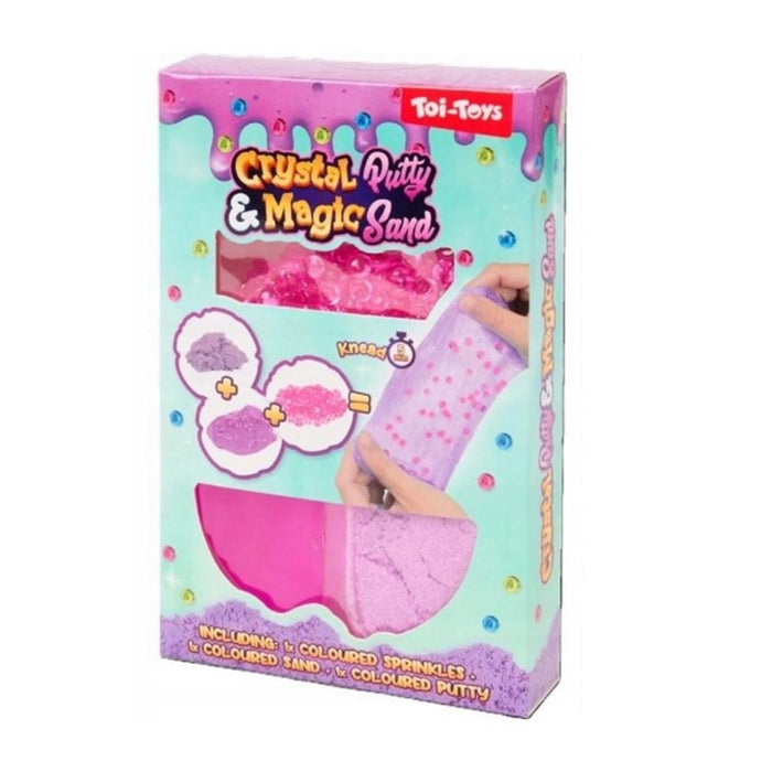 Conjunto Cristal Putty e Areia Mágica Toi-Toys