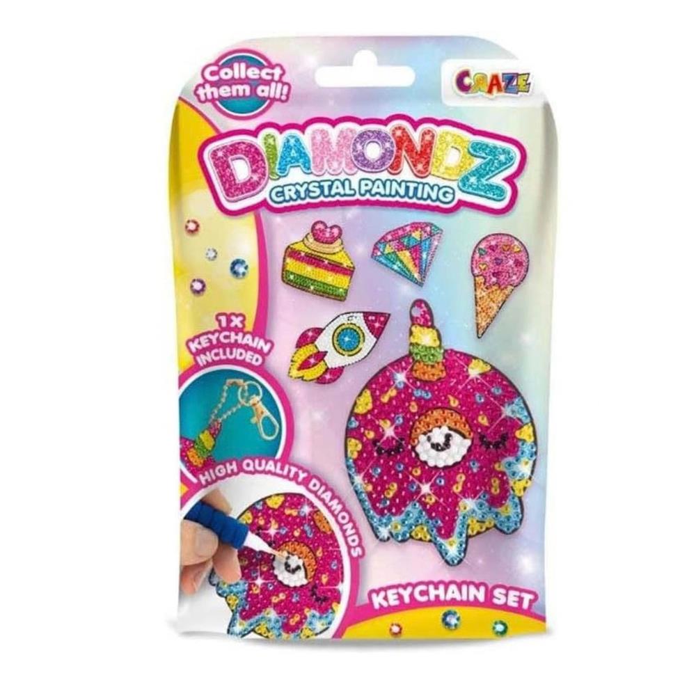 Conjunto Diamondz Crystal Painting e Porta-Chaves Craze