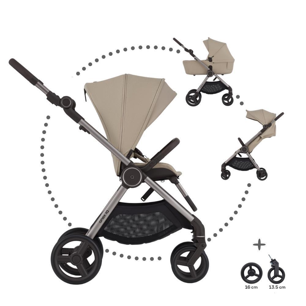 Cochecito evolutivo Anex IQ Duo Premium color crema
