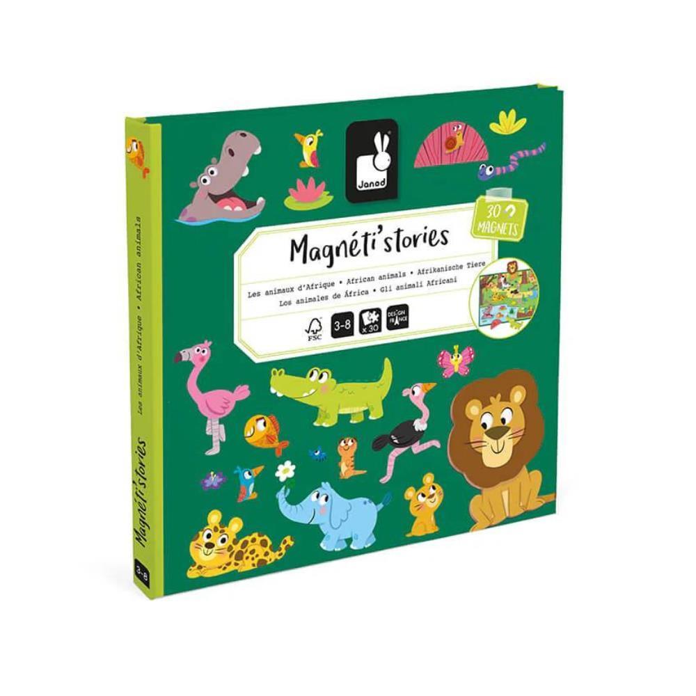 Juego de historias magnéticas de animales africanos de Janod