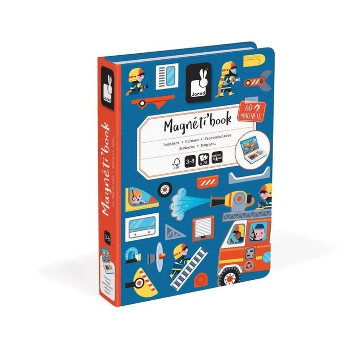 Jogo Janod MagnetiBook Bombeiros