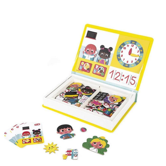 Jogo Janod MagnetiBook Aprende as Horas