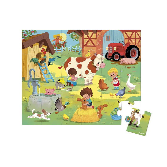 Puzzle Janod Um dia na Quinta 24 Peças