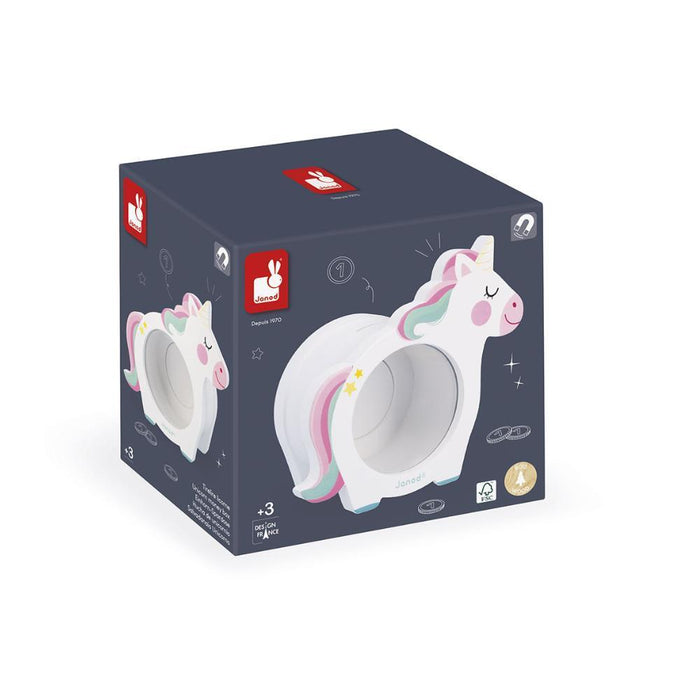 Mealheiro Transparente Janod Unicórnio