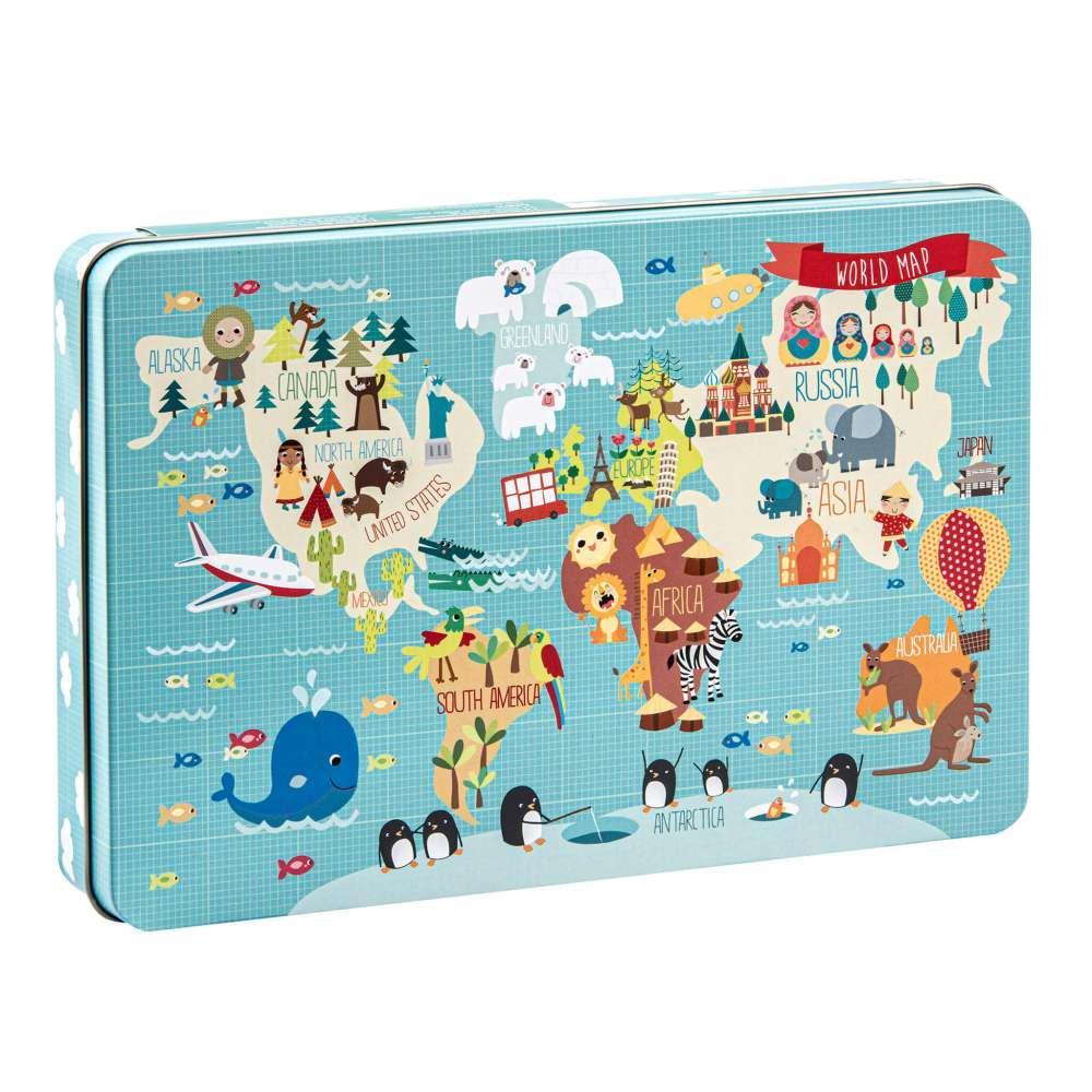 Aplikids Martina Hogan Puzzle Mapa Mundial 24 Unidades