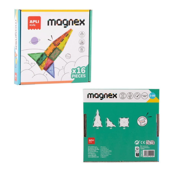 Jogo de Construções Magnéticas Apli Kids 16 peças