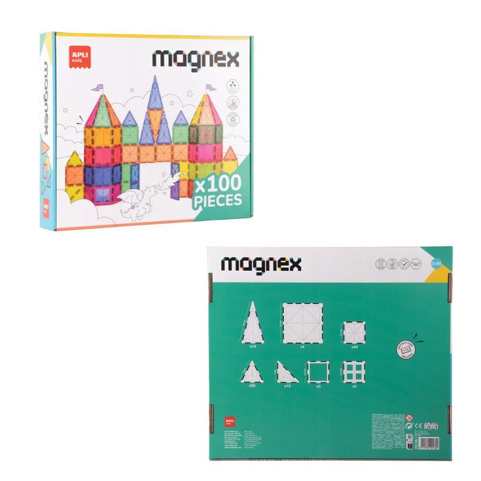 Jogo de Construções Magnéticas Apli Kids 100 Peças