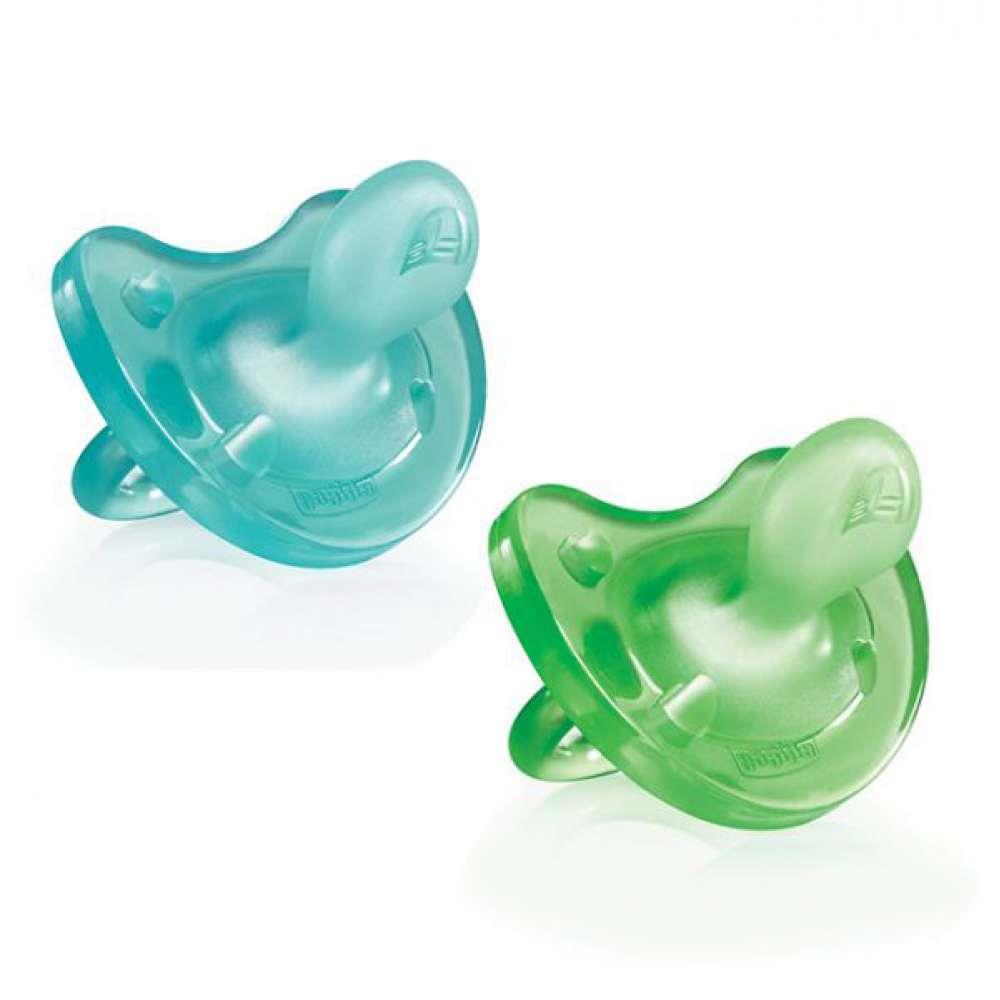 Chicco 2 Chupetas Physio Soft Silicone 16-36m+ Azul