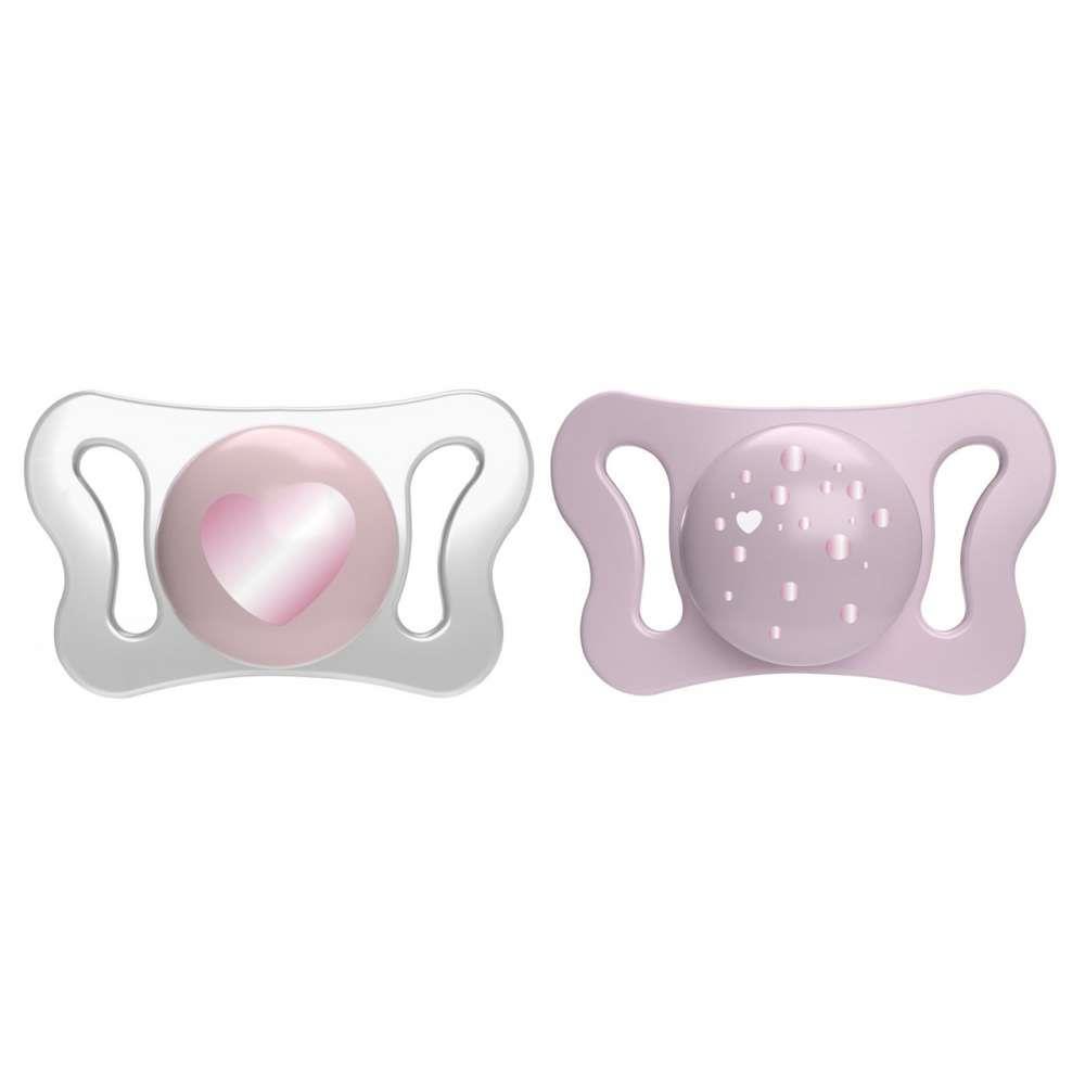 Chicco 2 Chupetas Physio Micro Silicone 0-2m Rosa