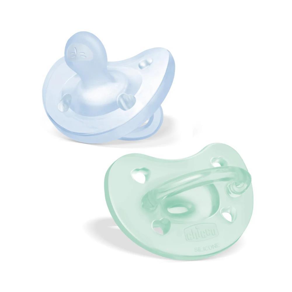 2 Chupetas Chicco Physio Forma Soft Silicone Azul 2-6m