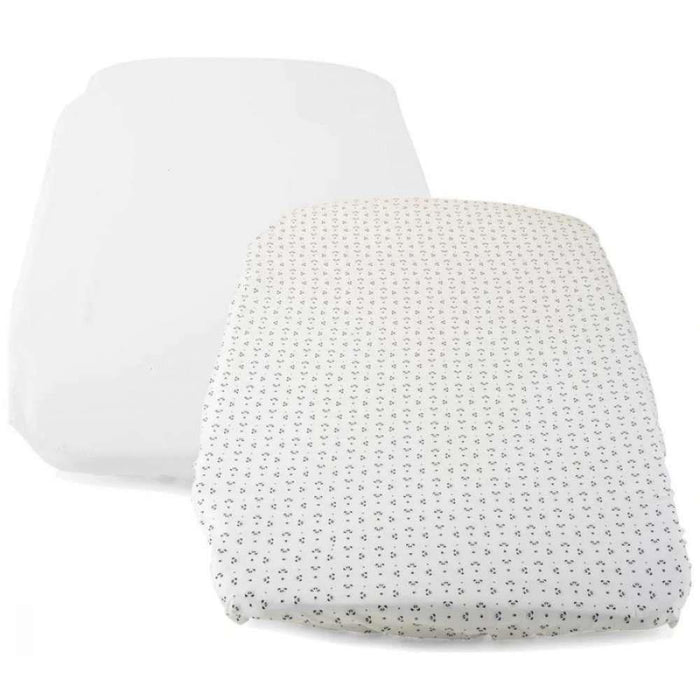 Conjunto de 2 Lençóis Branco Panda para Chicco Next2Me