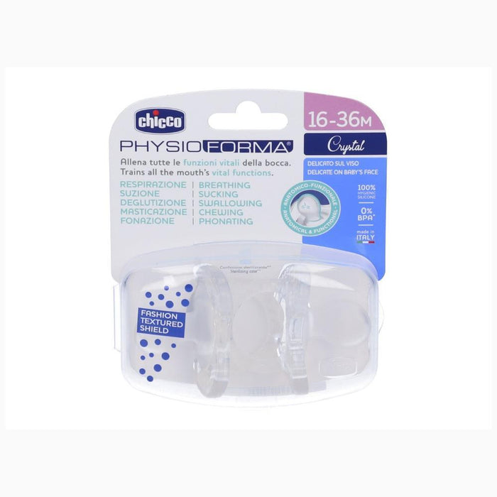 2 Chupetas Chicco Physioforma Soft Crystal em Silicone 16-36m