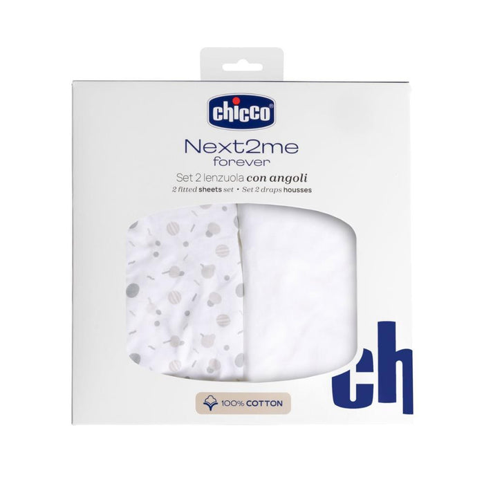 Conjunto de 2 Lençóis em Algodão Confetti para Chicco Next2Me Forever