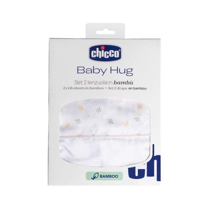 Conjunto de 2 Lençóis em Bambu Foliage para Chicco Baby Hug
