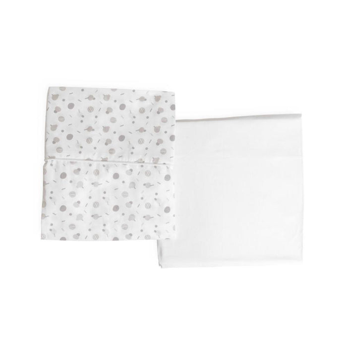 Conjunto de 2 Lençóis em Algodão Confetti para Chicco Next2Me