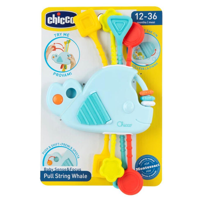 Baleia Sensorial Chicco Puxa & Descobre